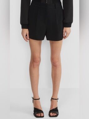 Babaton Black High-Waist Tailored Shorts
